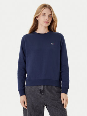 Tommy Jeans Tommy Jeans Pulóver Fleece DW0DW09227 Sötétkék Regular Fit