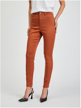 Orsay Orsay Spodnie damskie 319258758000__40 Brązowy Skinny Fit