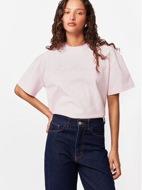 La Mania La Mania T-Shirt MAINE Różowy Basic Fit