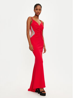 Rinascimento Rinascimento Večernja haljina CFC0121948003 Crvena Slim Fit