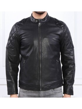Pepe Jeans Pepe Jeans Kurtka skórzana PM402706 Czarny Regular Fit