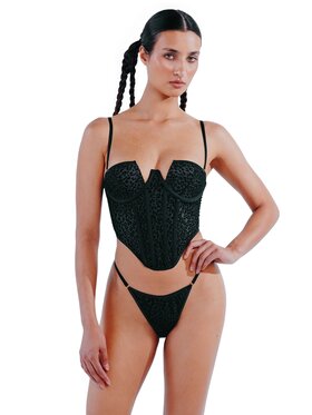 Perilla Perilla Gorset Wild Panther Corset Czarny