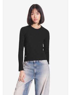 PROSTO. PROSTO. Longsleeve Bamboo Czarny Regular Fit