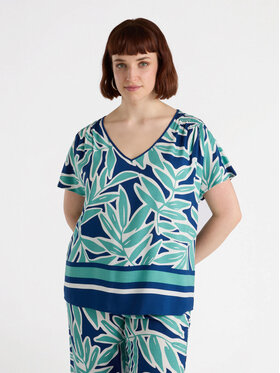 Fiorella Rubino Fiorella Rubino Bluzka 2791T002290N0Z4 Niebieski Boxy Fit