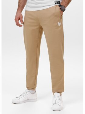 PITBULL PITBULL Spodnie dresowe SMALL LOGO NUGGET Beżowy Regular Fit