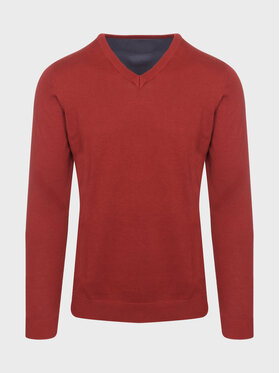 Evenemen Evenemen Sweter V-NECK GINGER Miedziany Slim Fit