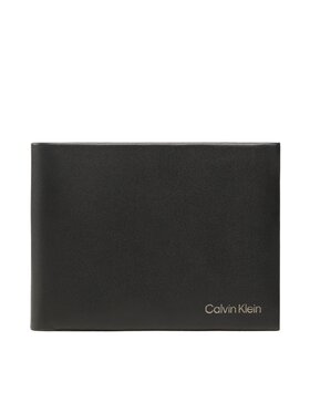 Calvin Klein Calvin Klein Duży Portfel Męski Ck Concise Trifold 10Cc W/Coin L K50K510600 Czarny