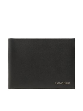 Calvin Klein Calvin Klein Nagyméretű férfi pénztárca Ck Concise Trifold 10Cc W/Coin L K50K510600 Fekete