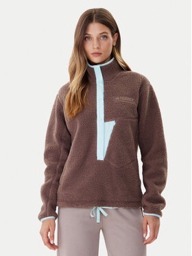 adidas adidas Felpa di pile Terrex Xploric JN0931 Marrone Regular Fit