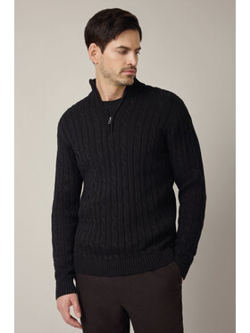 Lancerto Lancerto Sweter Cutter SW073225000038 Czarny Regular Fit