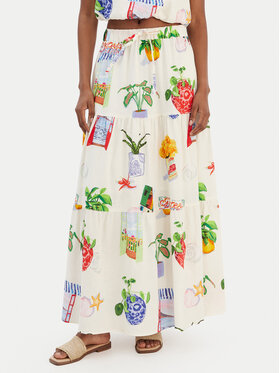 Seafolly Seafolly Gonna maxi La Boca 55650-SK Écru Regular Fit