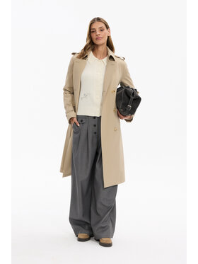 Deni Cler Milano Deni Cler Milano Spodnie materiałowe T-DC-5285-F5-40-80-1 Szary Loose Leg