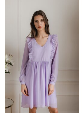 Lenitif Lenitif Sukienka L083 Fioletowy Regular Fit