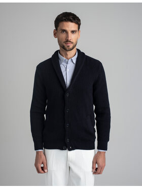 Borgio Borgio Kardigan magnano_g Granatowy Regular Fit