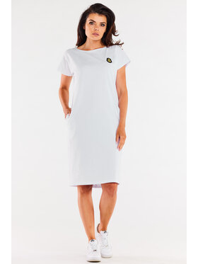 Infinite You Infinite You Sukienka letnia M301 Biały Basic Fit