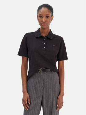 Tommy Hilfiger Tommy Hilfiger Polokošeľa 1985 WW0WW43224 Čierna Regular Fit
