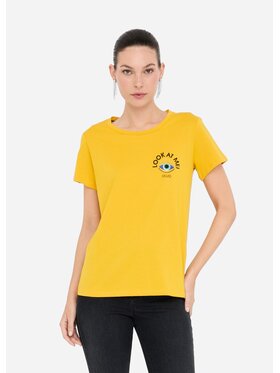 Liu Jo Liu Jo T-shirt TF5275JS923M9755 Giallo Regular Fit
