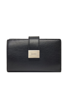 Calvin Klein Calvin Klein Portofel pentru femei Hardware Snap Medium Bifold K60K612961 Negru