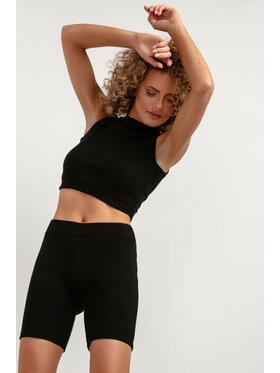 Tessita Tessita Szorty sportowe T392 Czarny Straight Fit