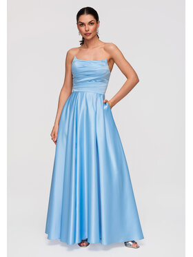 Ombre Ombre Sukienka wieczorowa LA-OM-DLR352 Niebieski A-Line Fit