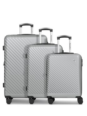 CHECK.IN CHECK.IN Komplet walizek 322826 Srebrny