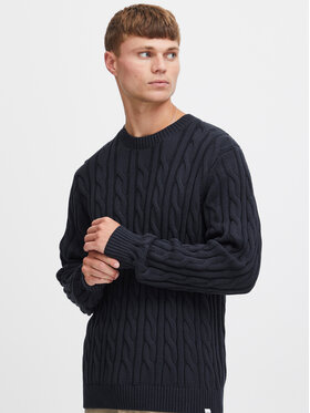 Solid Solid Svetr 21107899 Tmavomodrá Regular Fit