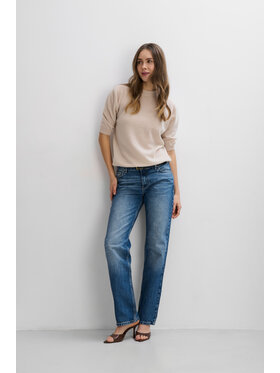 Fobya Fobya Bluzka F2120 Beżowy jasny Basic Fit