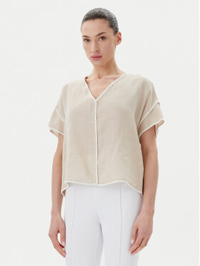 ICONA ICONA Bluzka RP5LE004 Beżowy Relaxed Fit