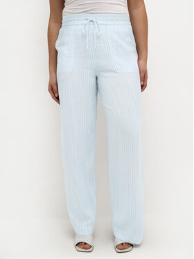 Kaffe Kaffe Pantaloni din material Milia 10508314 Albastru celest Loose Fit