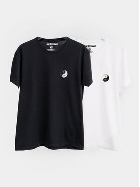MyStars MyStars Komplet 2 t-shirtów Zestaw 2 T-Shirtów Męskich MyStars Tao Biały / Czarny L Czarny Regular Fit