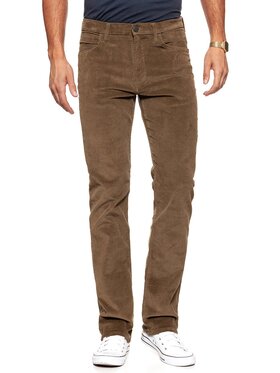 Wrangler Wrangler Spodnie materiałowe ARIZONA Brązowy Straight Fit