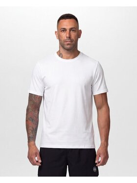 PITBULL PITBULL Koszulka techniczna Casual Sport SMALL LOGO II Biały Regular Fit