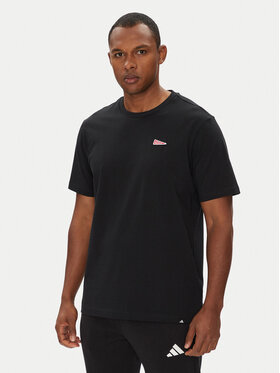 adidas adidas T-Shirt Pennant Trim Graphic JL9228 Czarny Regular Fit