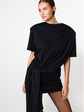 La Mania La Mania Sukienka koktajlowa ANYA Czarny Basic Fit