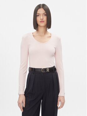 Tommy Hilfiger Tommy Hilfiger Блуза WW0WW41654 Розов Slim Fit