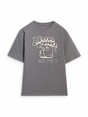 4F 4F T-Shirt KITTY JOGA Tmavě šedá Oversize