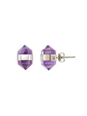 IZABELLA BUDRYN JEWELLERY IZABELLA BUDRYN JEWELLERY Kolczyki z ametystem Srebrny