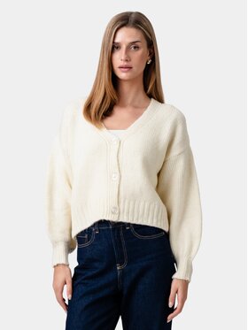 TeeShoppen TeeShoppen Kardigan 'Basic Collection' Biały Regular Fit