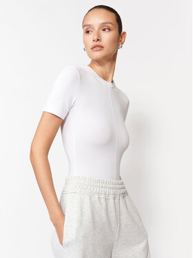 La Mania La Mania T-Shirt SWING Biały Basic Fit