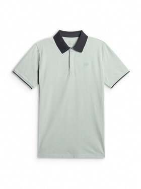 4F 4F Polo COMMERCIAL Turkusowy Regular Fit