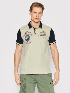 Aeronautica Militare Aeronautica Militare Polo 221PO1627P199 Beżowy Regular Fit