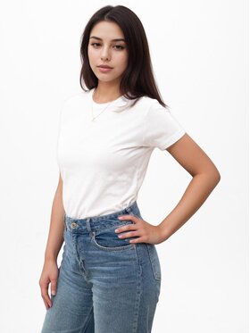 Urban City Urban City T-Shirt Koszulka Z krótkim Rękawem Damska Biała UrbanCity No Logo Basic XXL Biały Regular Fit