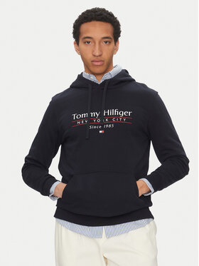 Tommy Hilfiger Tommy Hilfiger Bluza Center Stack MW0MW38672 Granatowy Regular Fit