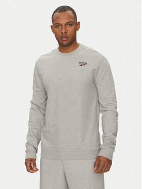 Reebok Reebok Džemperis ar kapuci Logo Crew 100221789 Pelēks Regular Fit