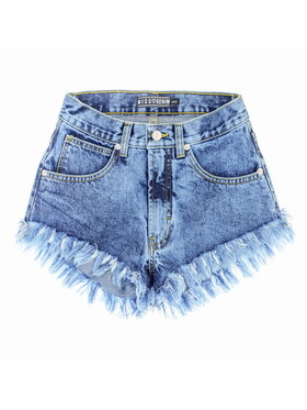 MissDenim MissDenim Szorty jeansowe High Waist Granatowy Regular Fit