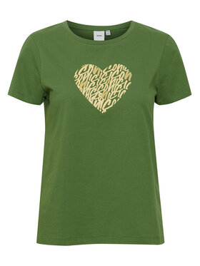 ICHI ICHI T-Shirt 20118132 Zielony Regular Fit