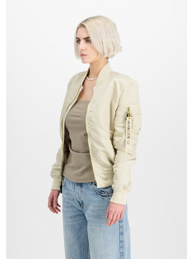 Alpha Industries Alpha Industries Kurtka bomber MA-1 VF Light Bomber Jacket Women Beżowy Slim Fit