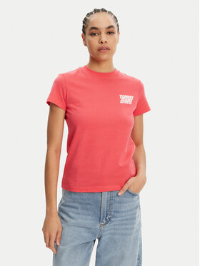 Tommy Jeans Tommy Jeans Тишърт Bubble DW0DW21338 Розов Regular Fit