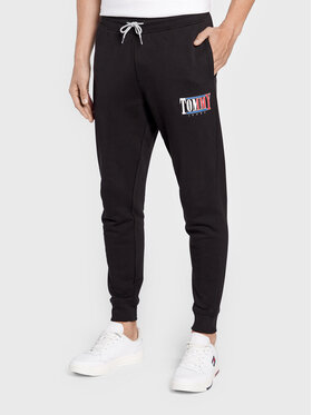 Tommy Jeans Tommy Jeans Spodnie dresowe Essential Graphic DM0DM15031 Czarny Slim Fit