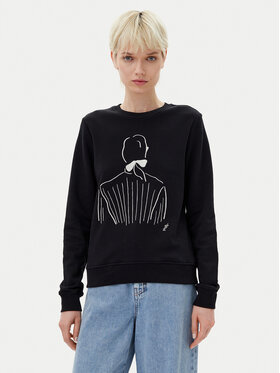 KARL LAGERFELD KARL LAGERFELD Bluză A2W20056 Negru Regular Fit